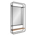 Functional Mirror Rustic Brown Gray 19x36 1