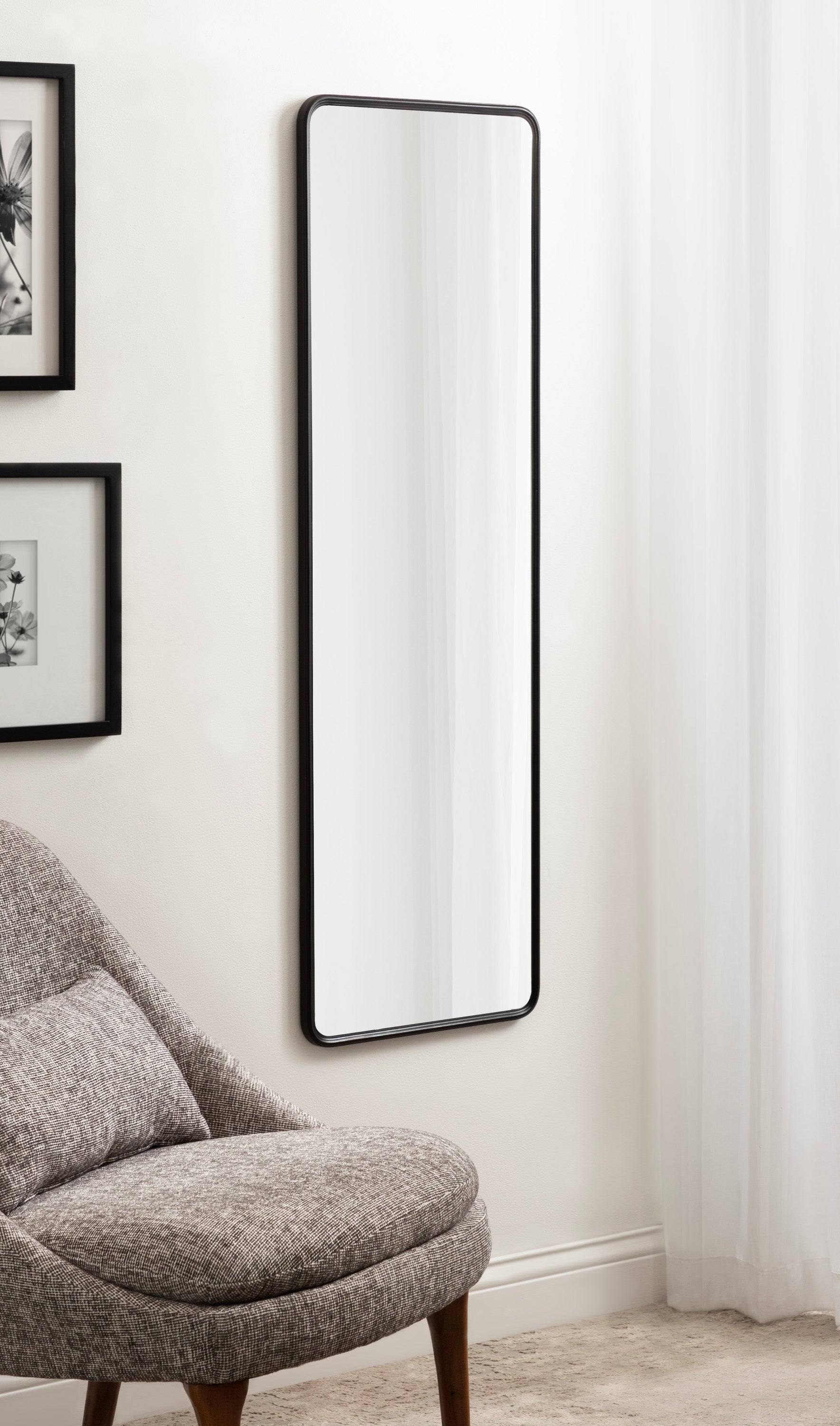 Full Length Mirror Black 16x48 6
