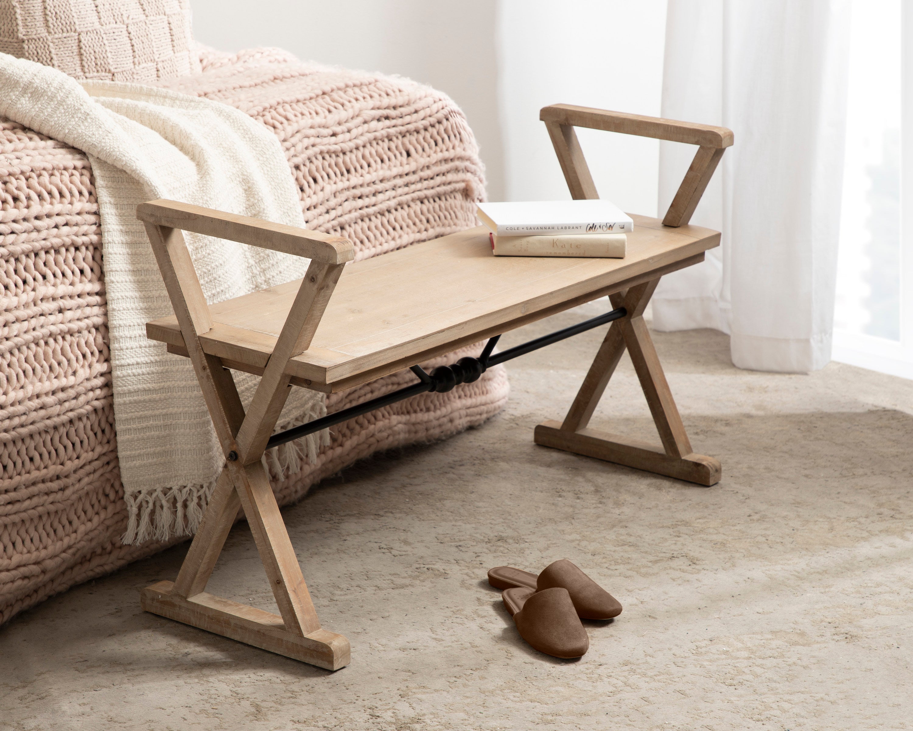 Bench Rustic Brown 43x15x26 6