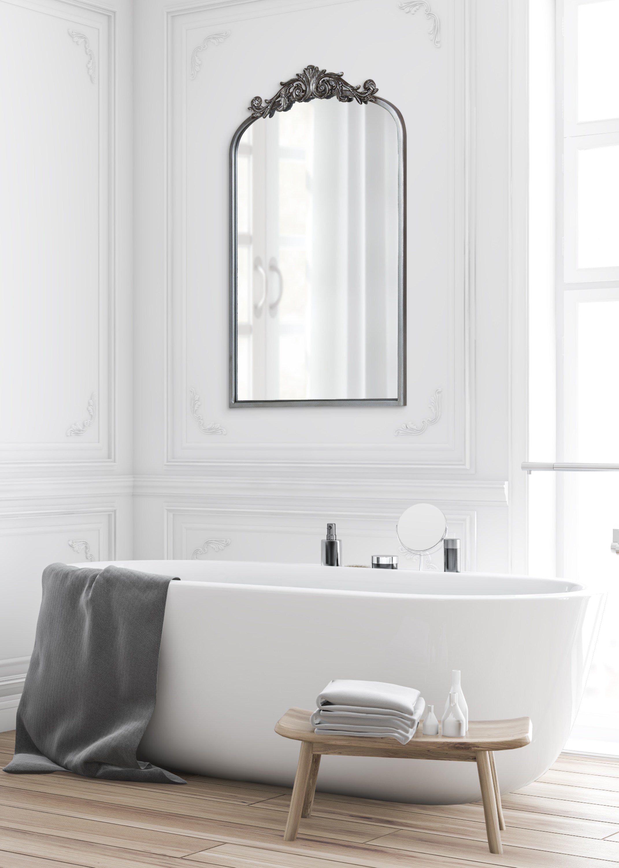 Arch Mirror 19x31 Silver 7