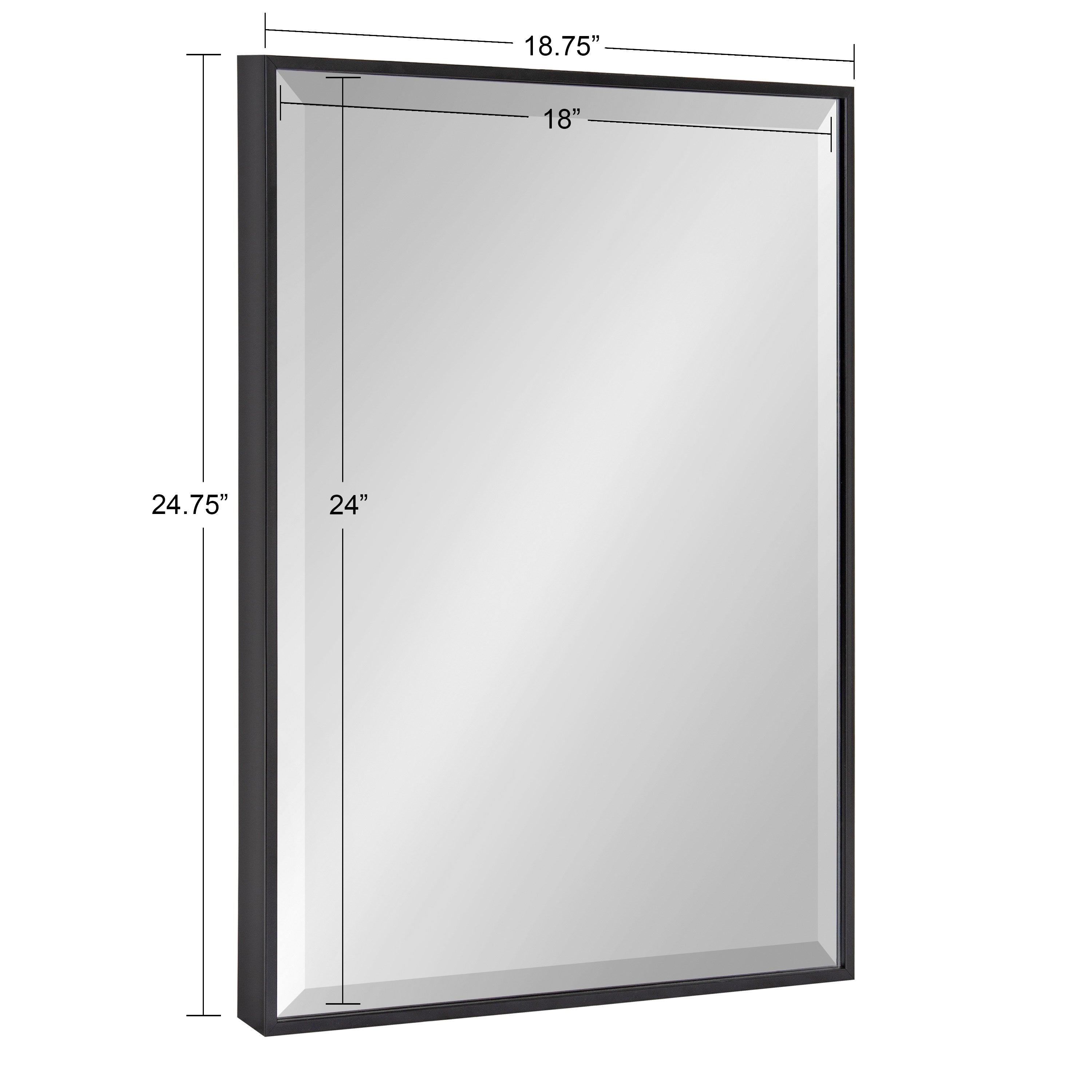 Rectangle Mirror Black 18.75x24.75 5