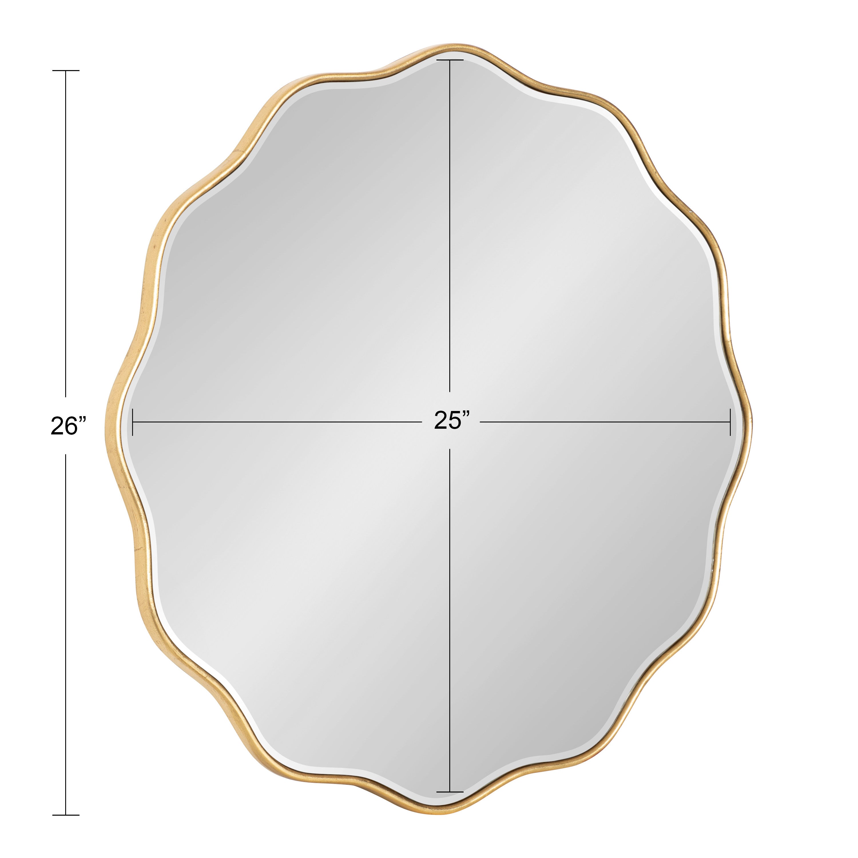 Viona Round Scalloped Mirror