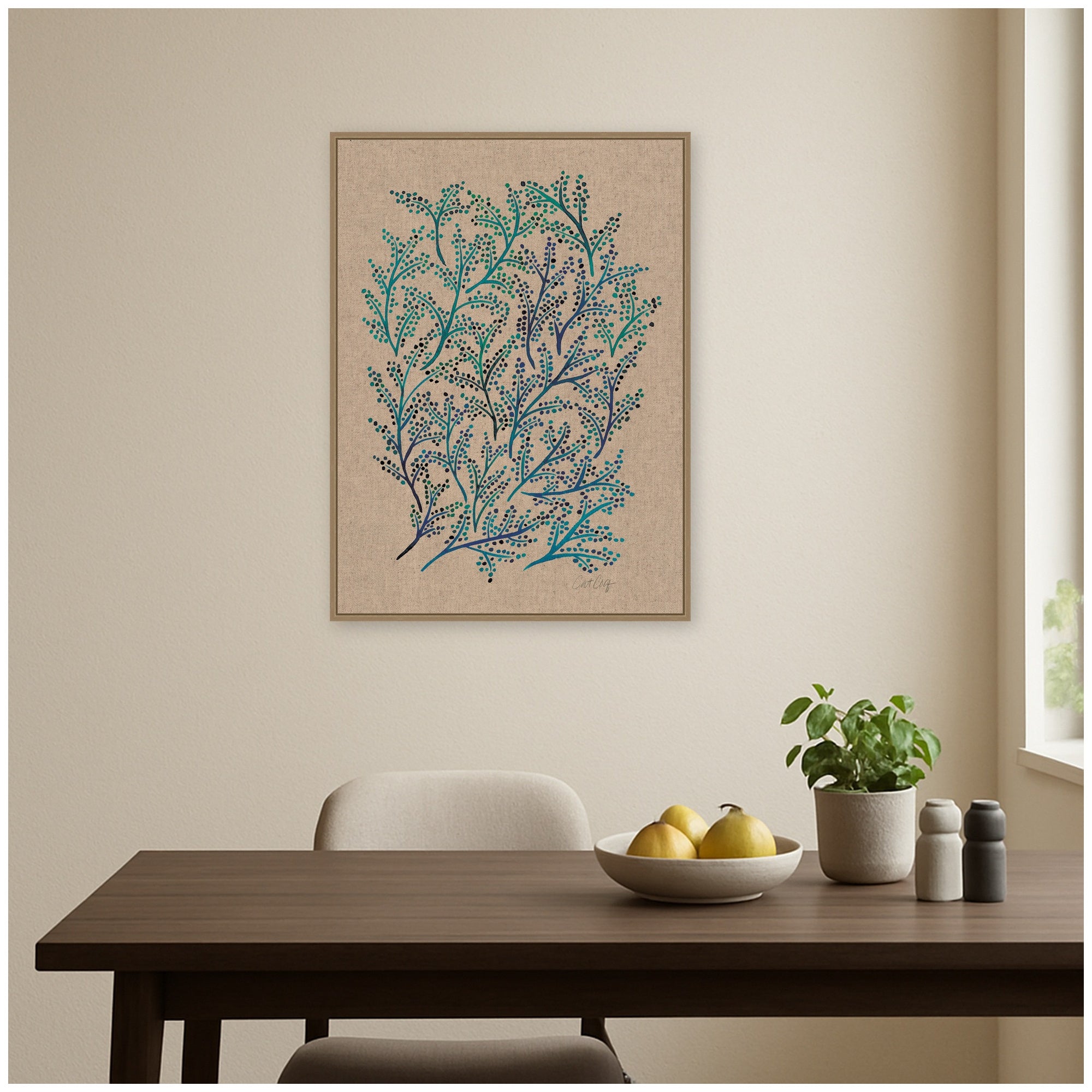 Framed Canvas Sylvie Dark Gold 28x38 6