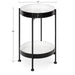 Side Table 15x15x24 Black White 2