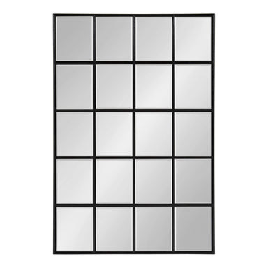 Windowpane Mirror Black 24x36 1