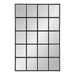 Windowpane Mirror Black 24x36 1