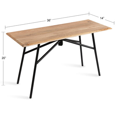 Bench Natural Black 36x14x20 2