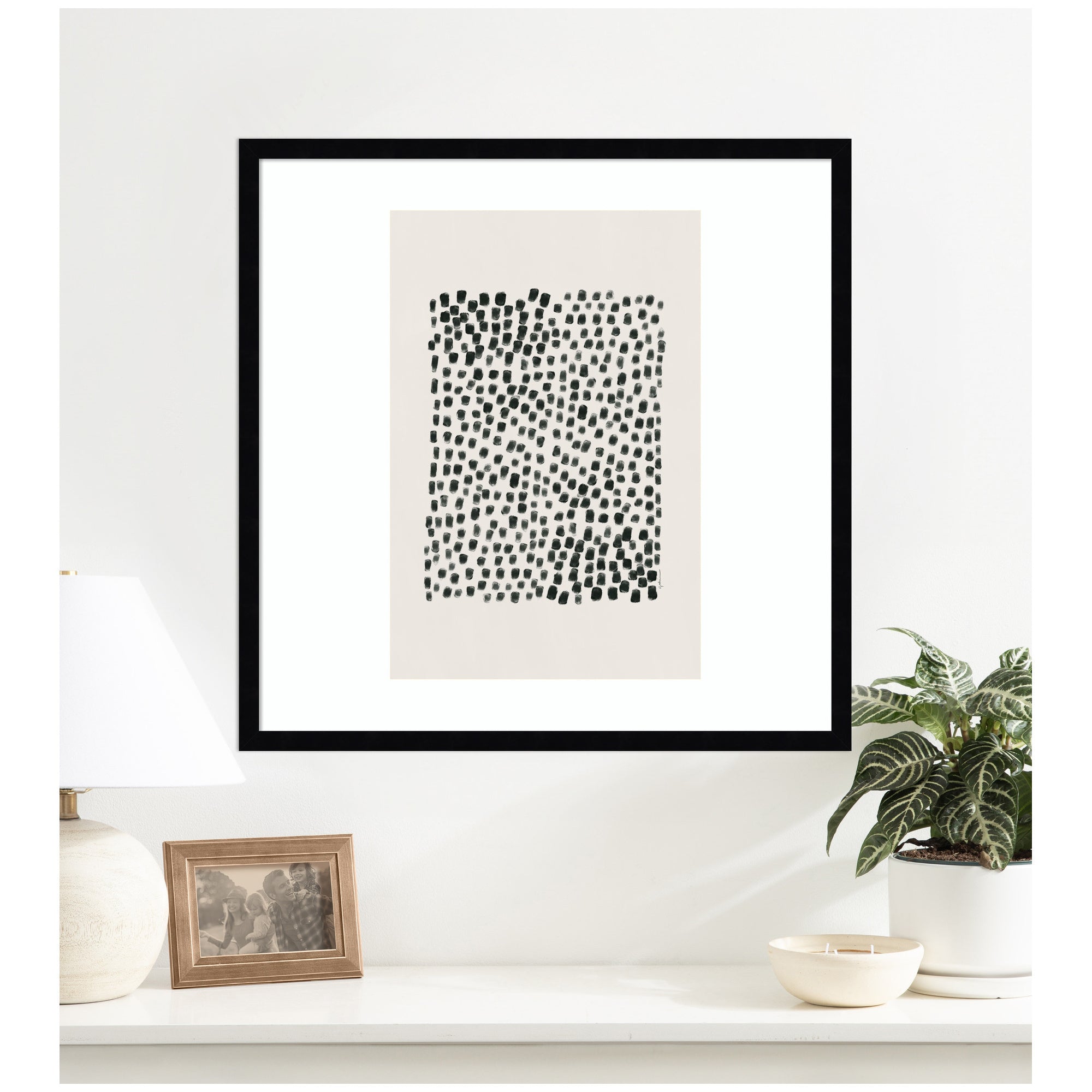 Framed Art Svelte Noir Black 25x25 7