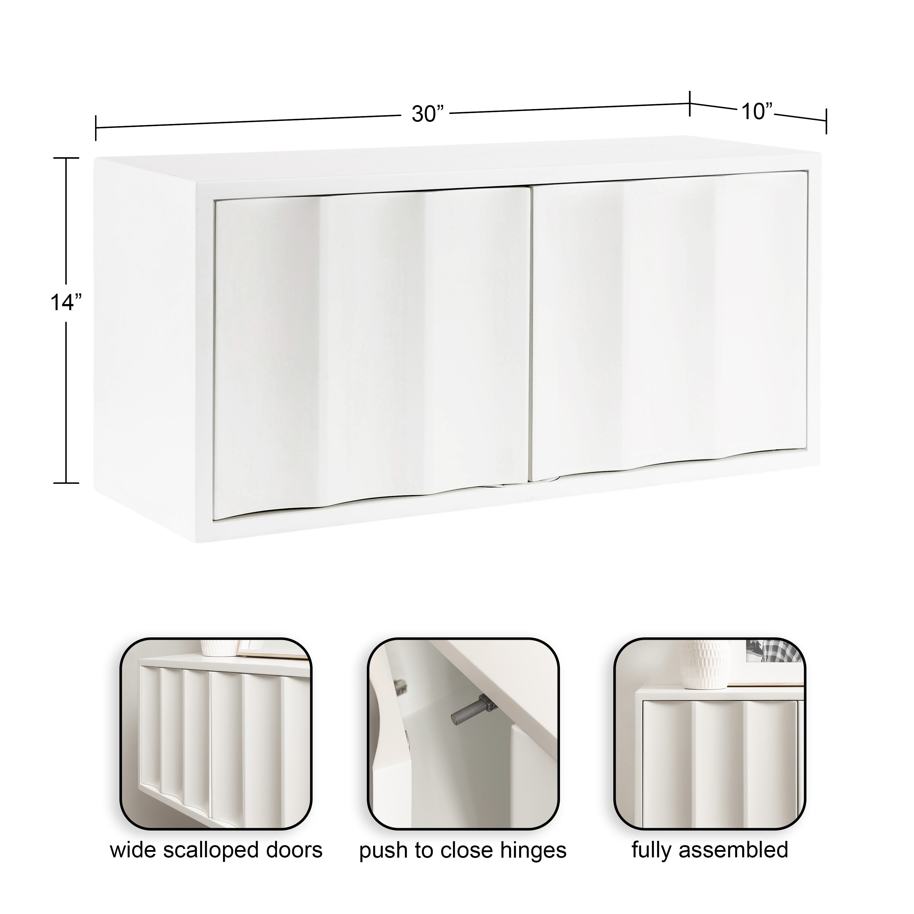 Sartell Scallop Wall Cabinet