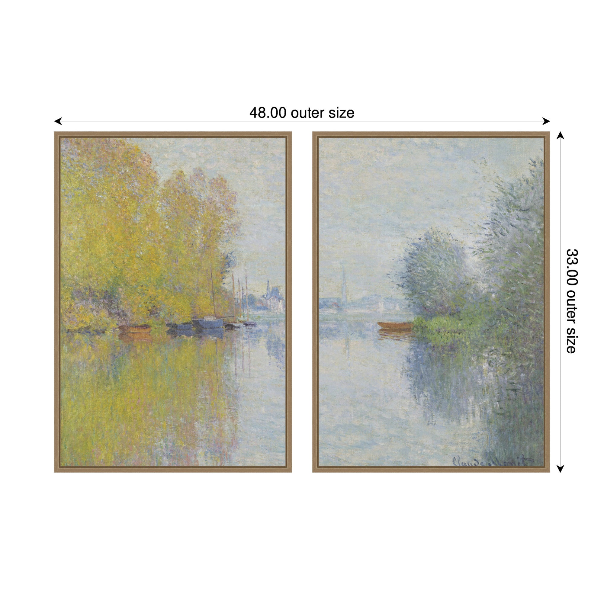 Art Set 2 Piece Set 23x33 Sylvie Dark Gold 2