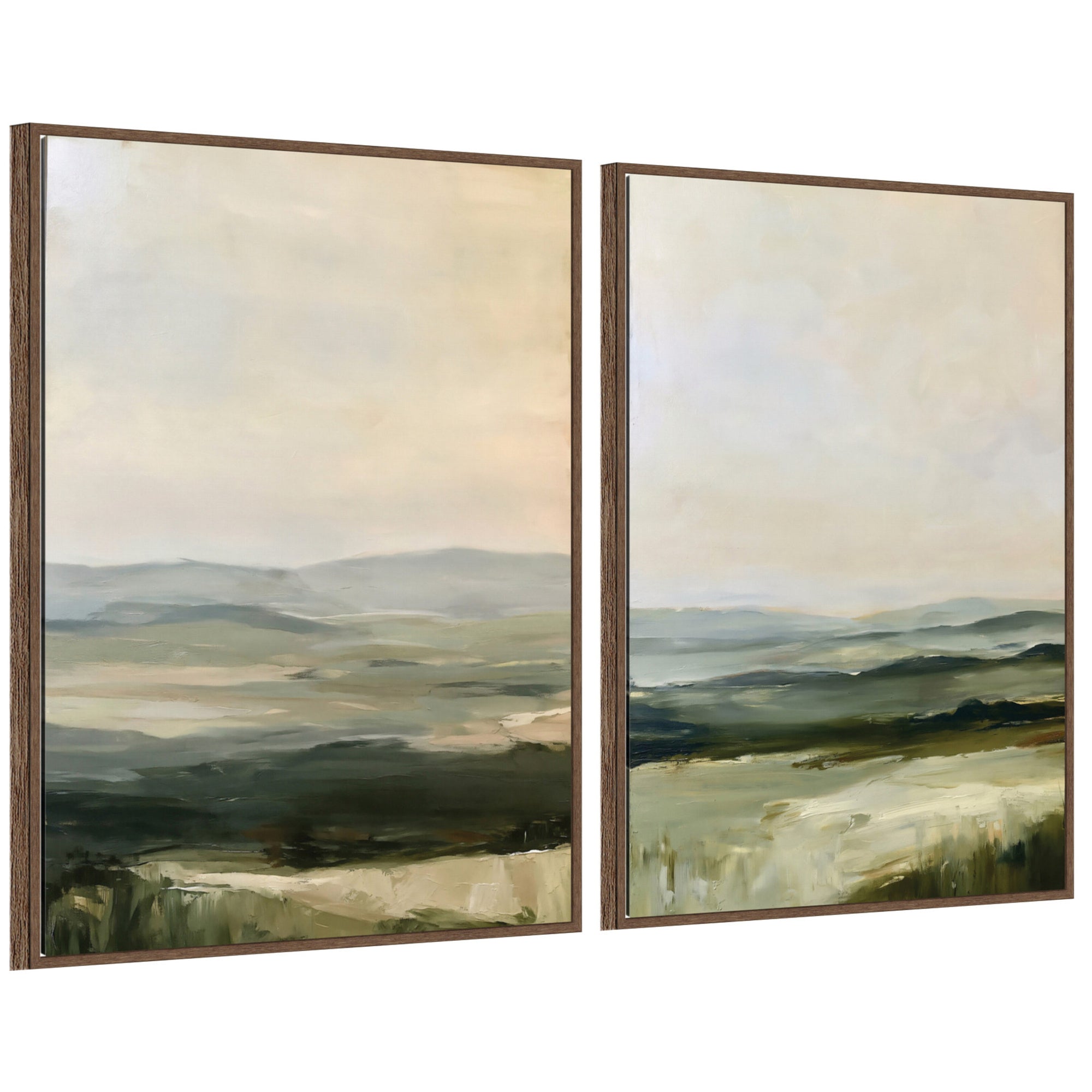 Framed Canvas Sylvie Walnut 2 Piece Set 28x38 1