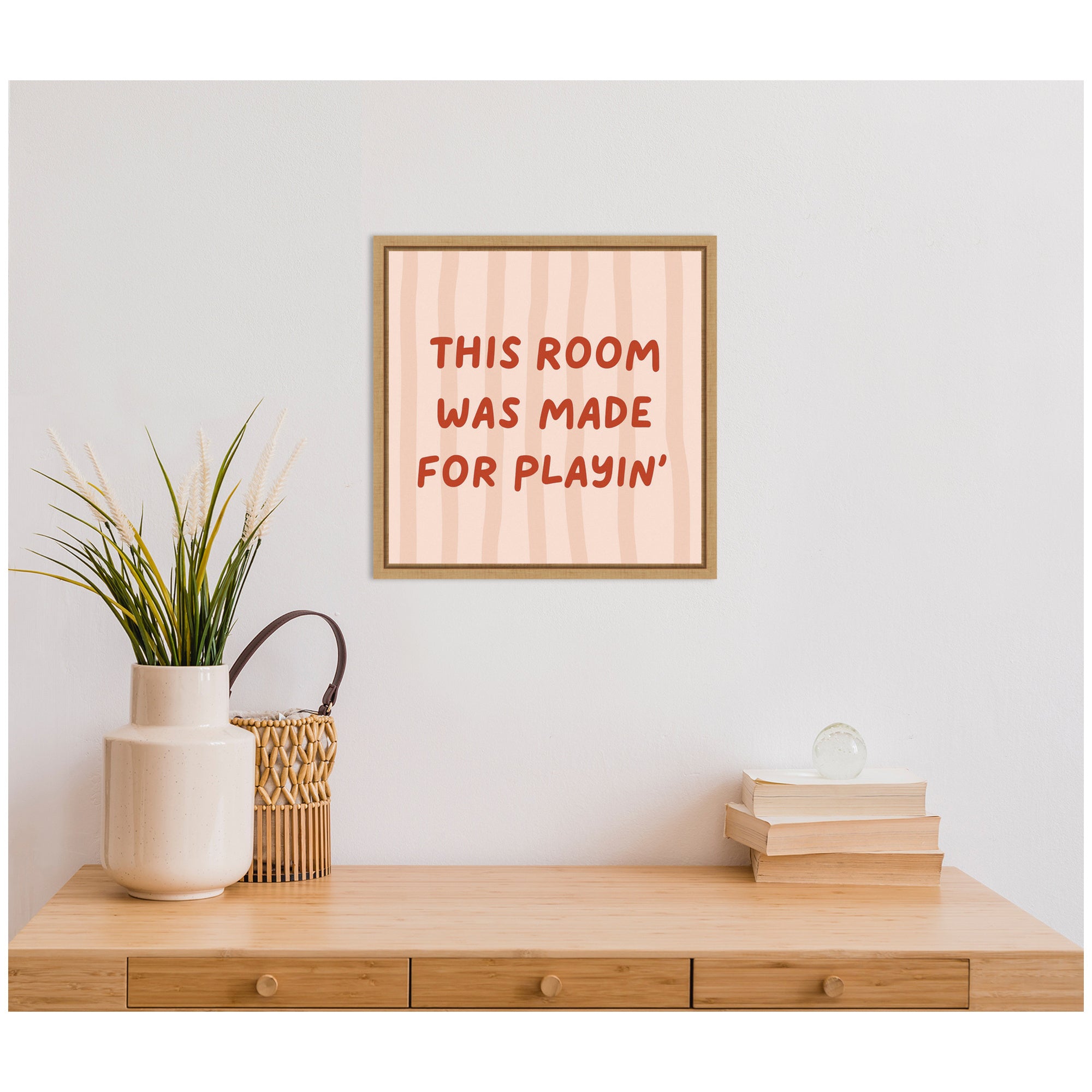 This Room Was Made For Playing Square by Laura Moss Framed Canvas Wall Art Print