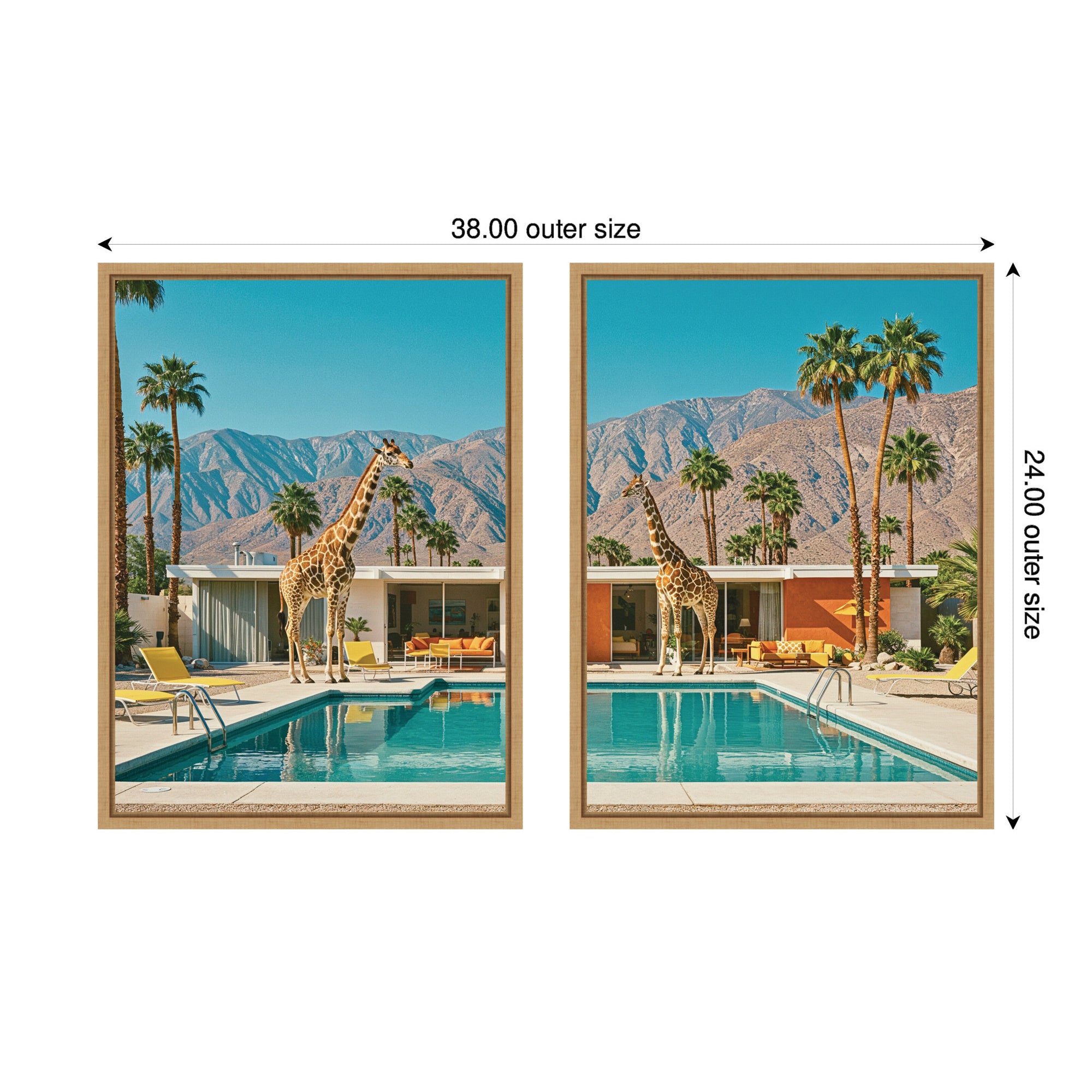 Art Set Sylvie Natural 2 Piece Set 18x24 2