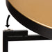 Tea Table Black Gold 14x14x26 5