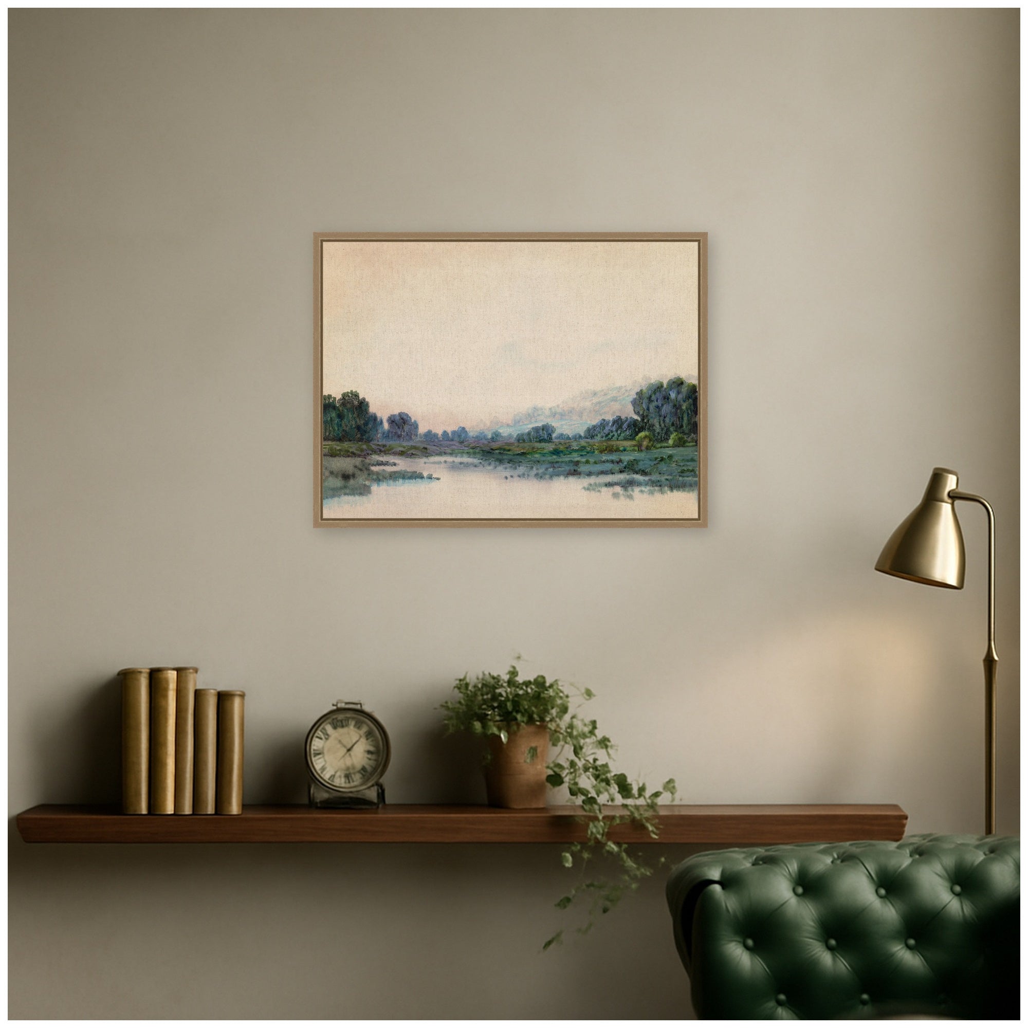 Framed Canvas Sylvie Dark Gold 24x18 5