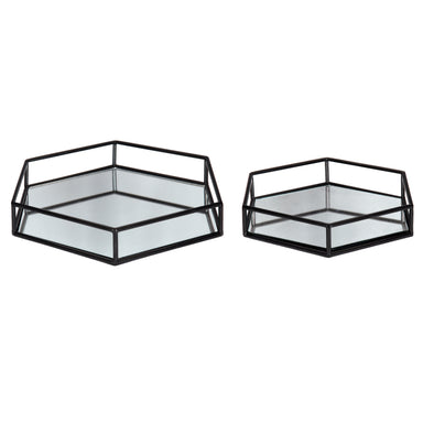 Tray Set Black 2 Piece 2