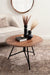 Coffee Table Walnut Brown Black 28x28x18 7