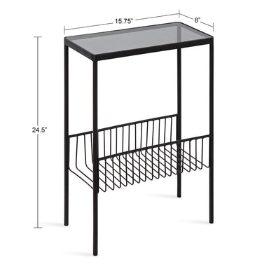 Side Table Black 15.75x8x24.6 2