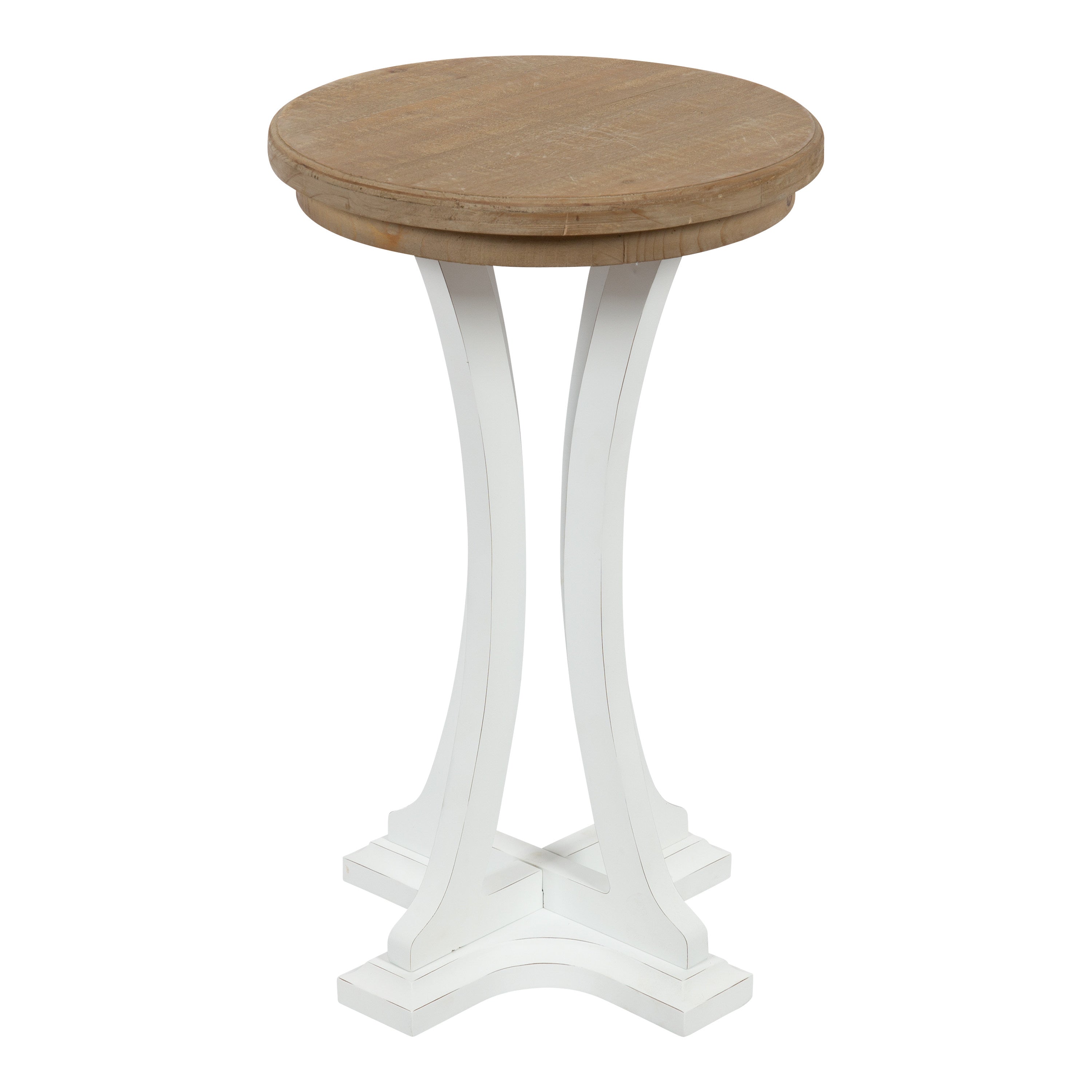 Side Table Rustic Brown 16" Diameter 3
