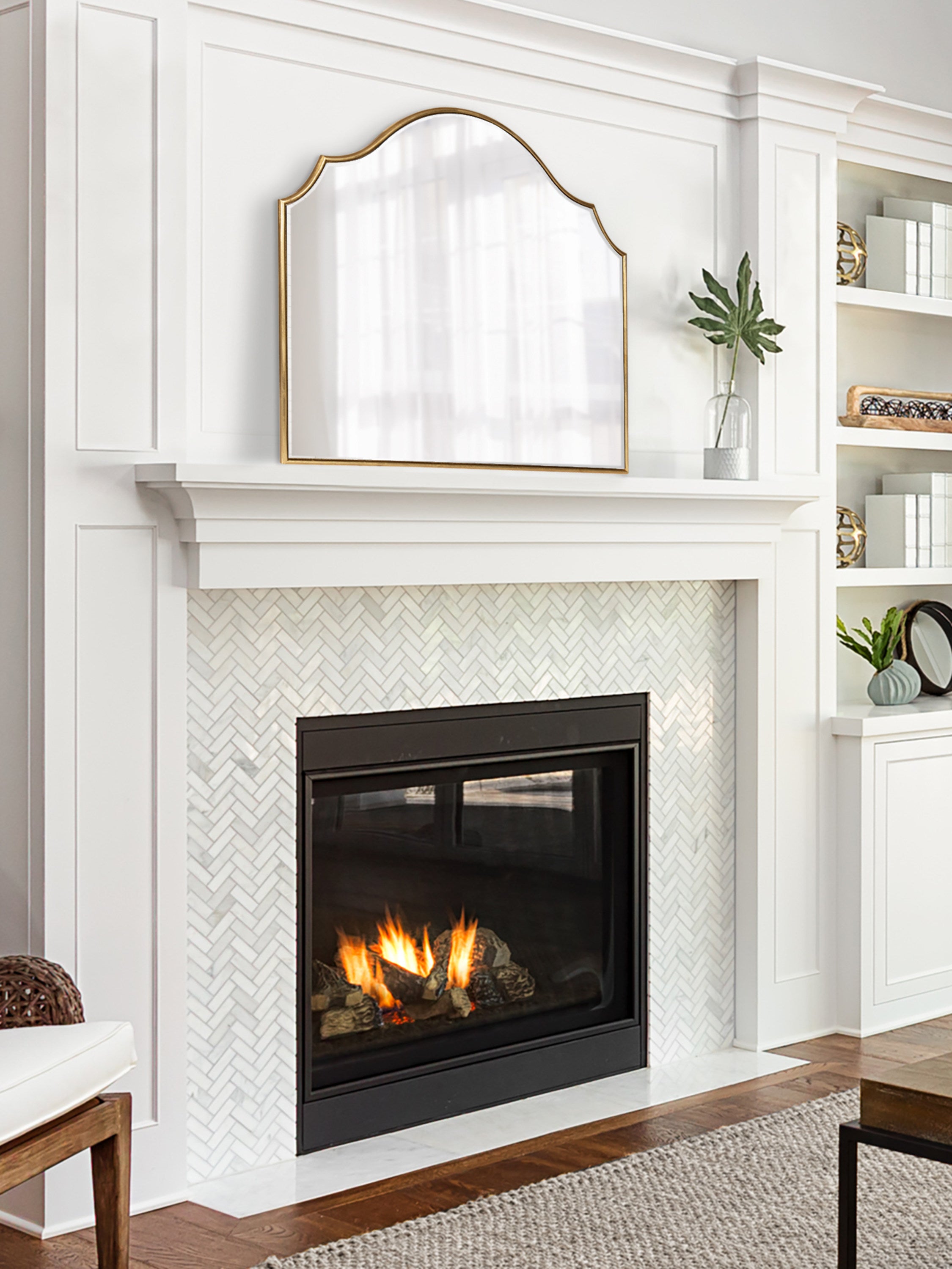 Arch Mirror Gold 32x28 8