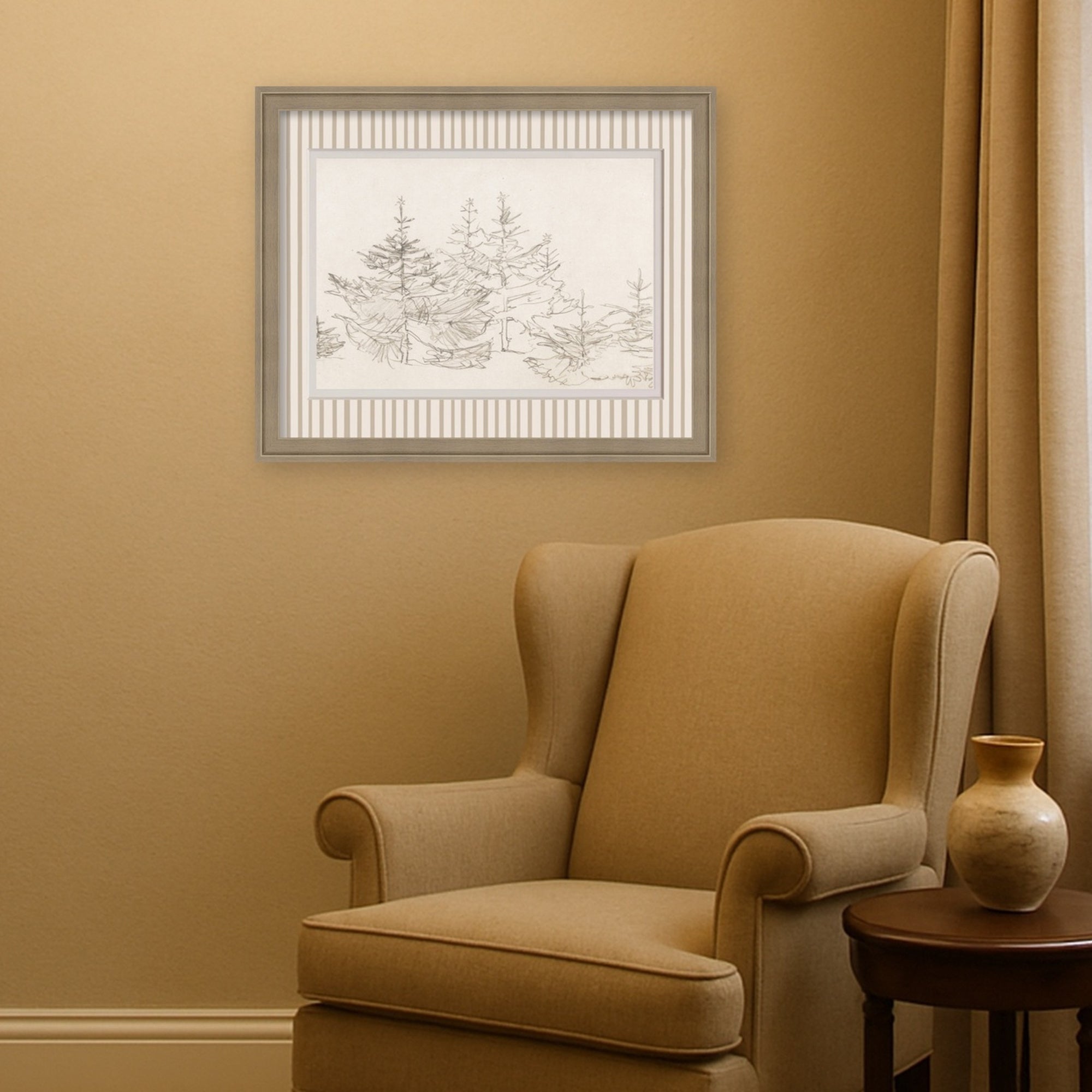 Framed Art Florence Light Brown 22x18 5