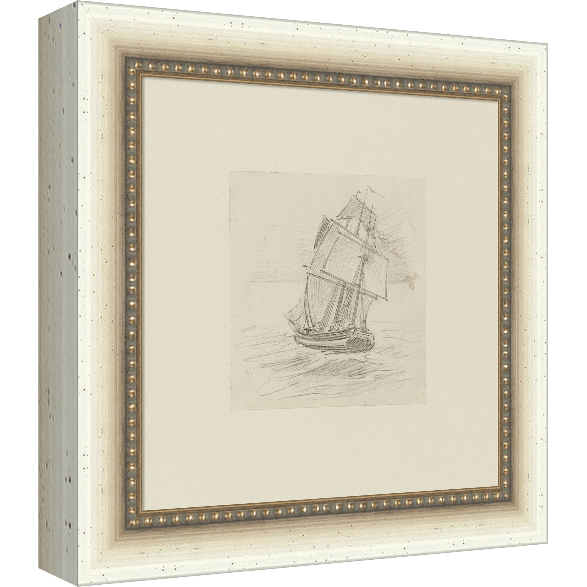 Mounted Canvas 10x10 Belmont Distress White 5