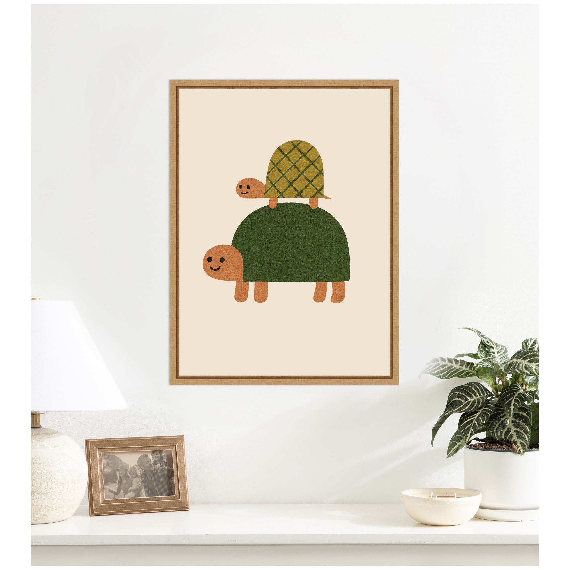 Tortoise by Laura Moss Framed Canvas Wall Art Print