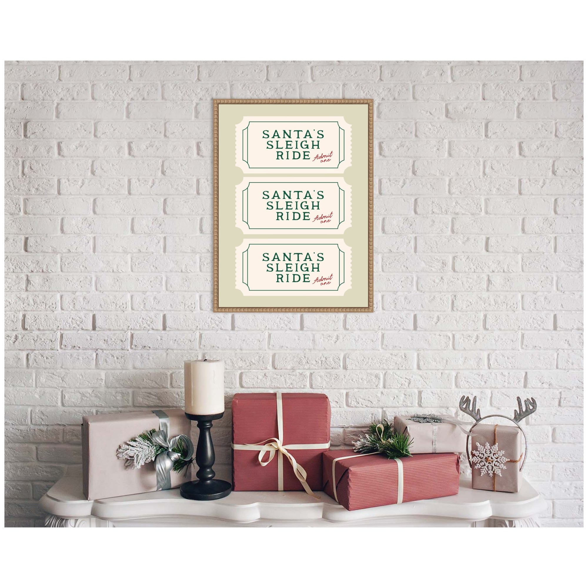 Framed Canvas Sylvie Beaded Rustic Natural 18x24 5