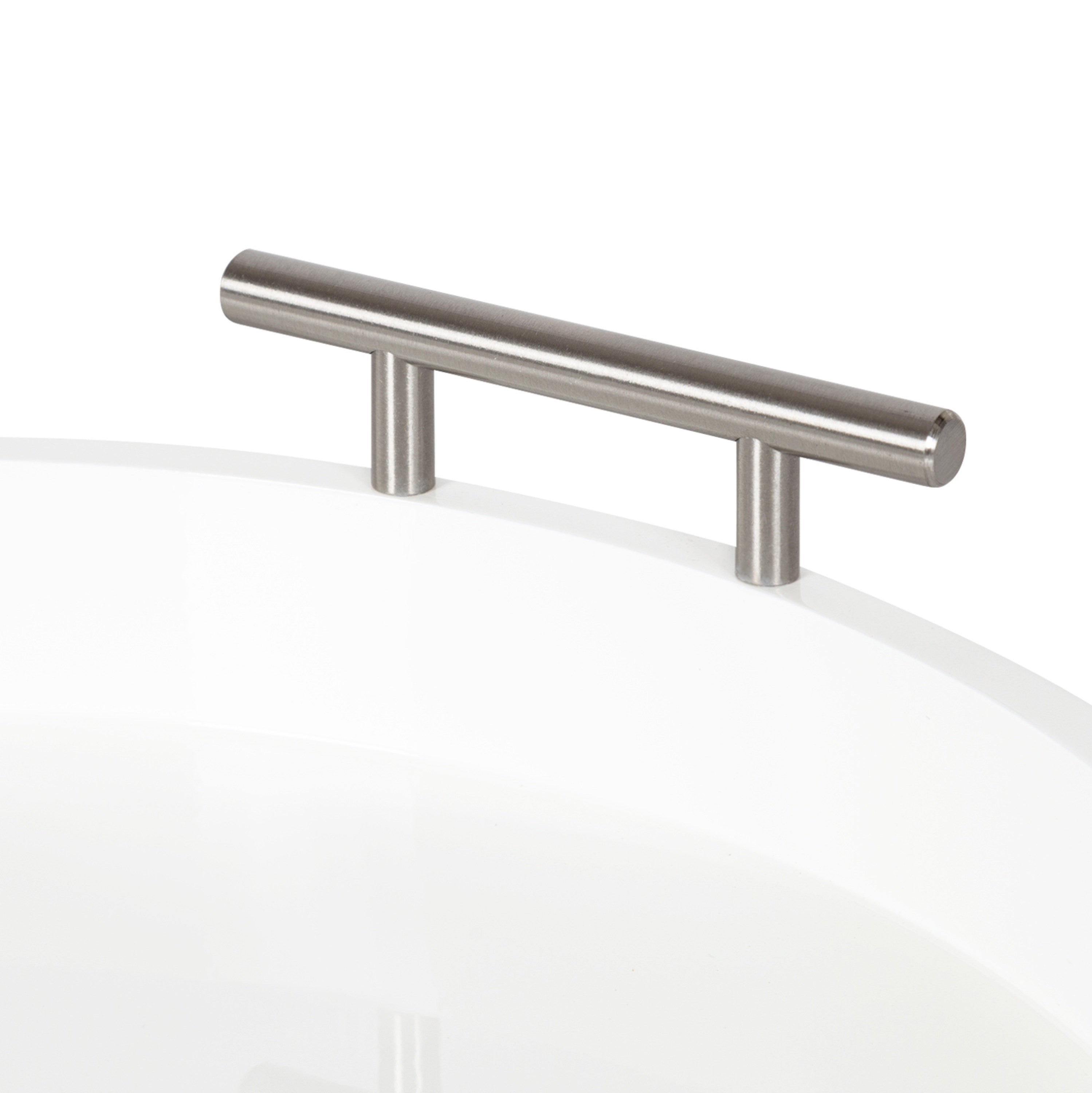 Single Tray White Silver 15.5" Diameter 3