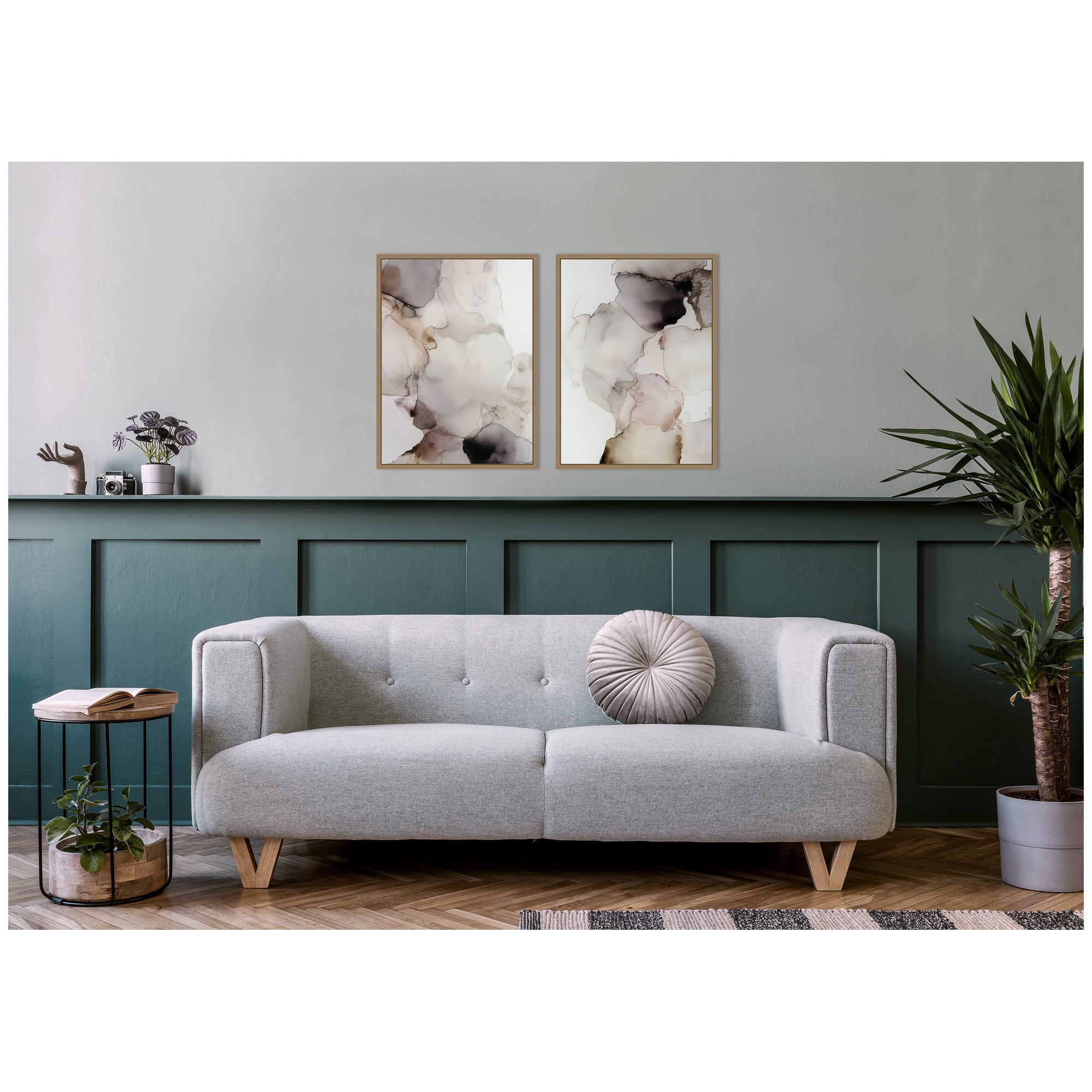 Smoke No. 1 & No. 2 2 Piece Framed Canvas Wall Art Set by Amy Lighthall