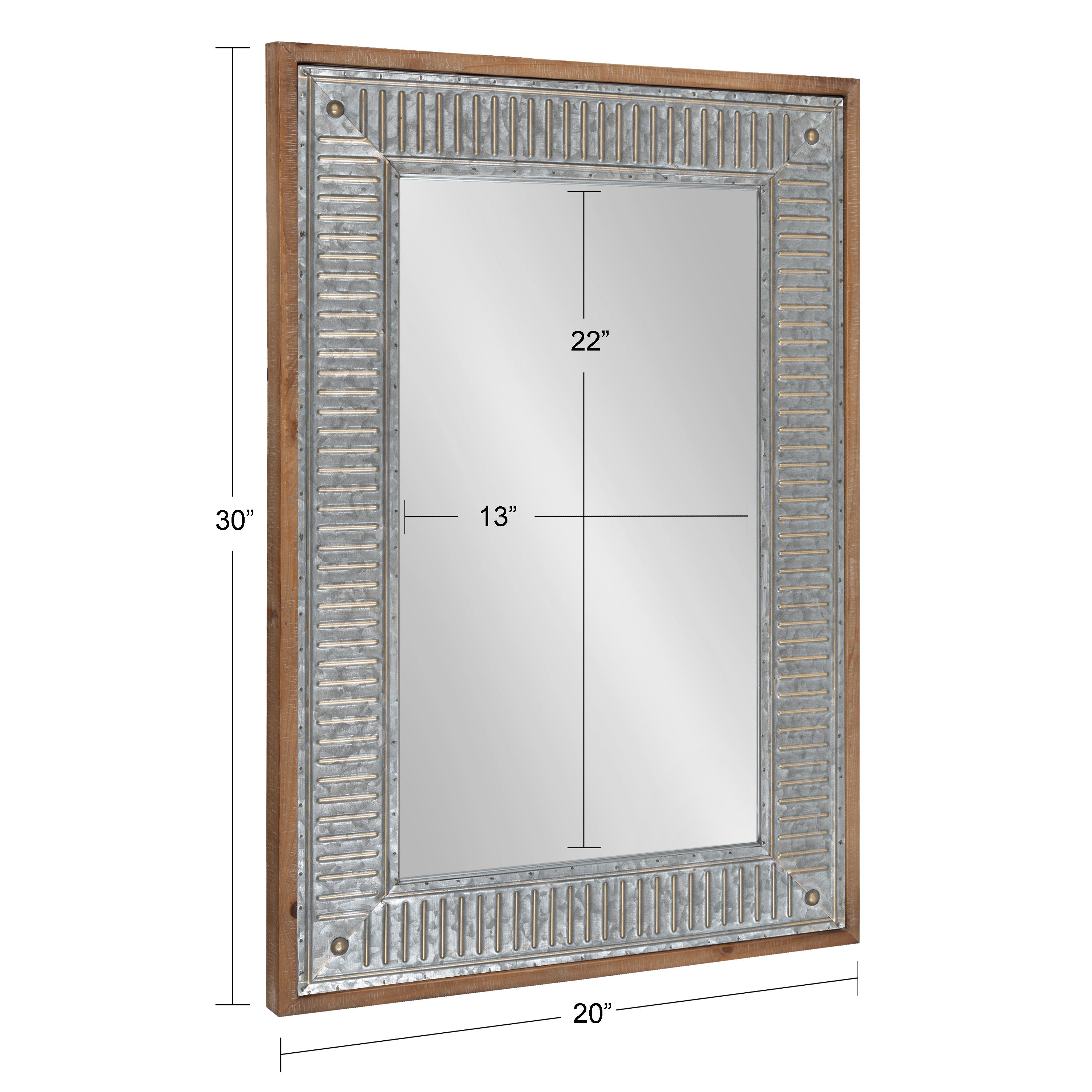 Rectangle Mirror 20x30 Rustic Brown 5