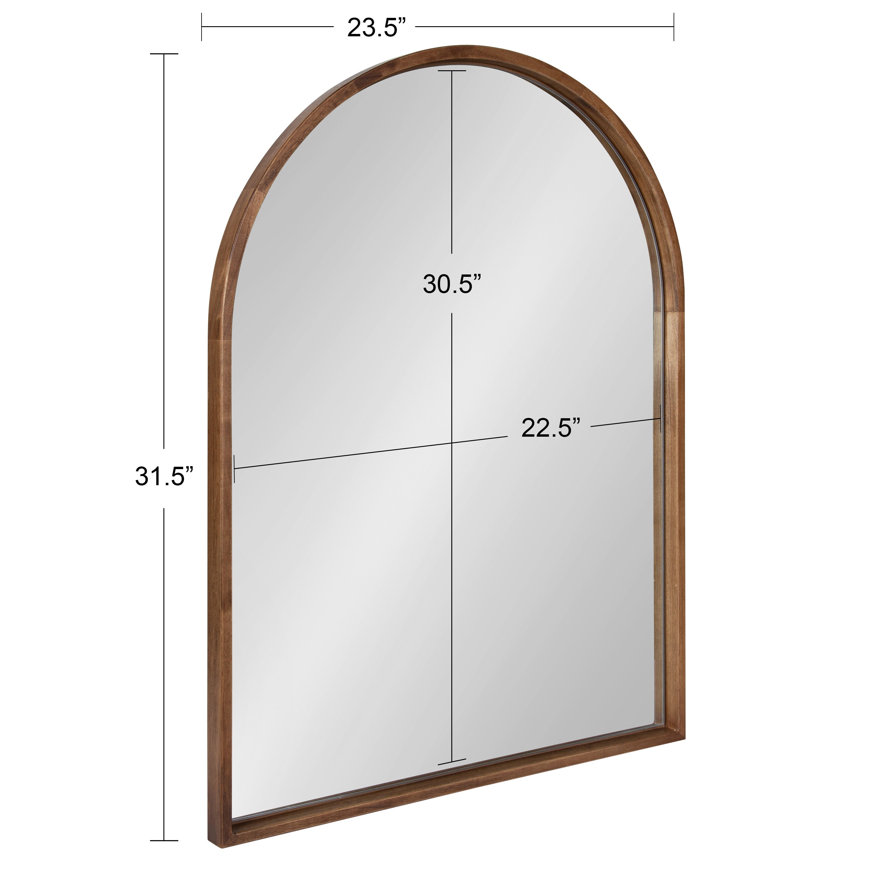 Arch Mirror Rustic Brown 24x32 5