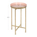 Tea Table Gold Pink 14x14x26 3