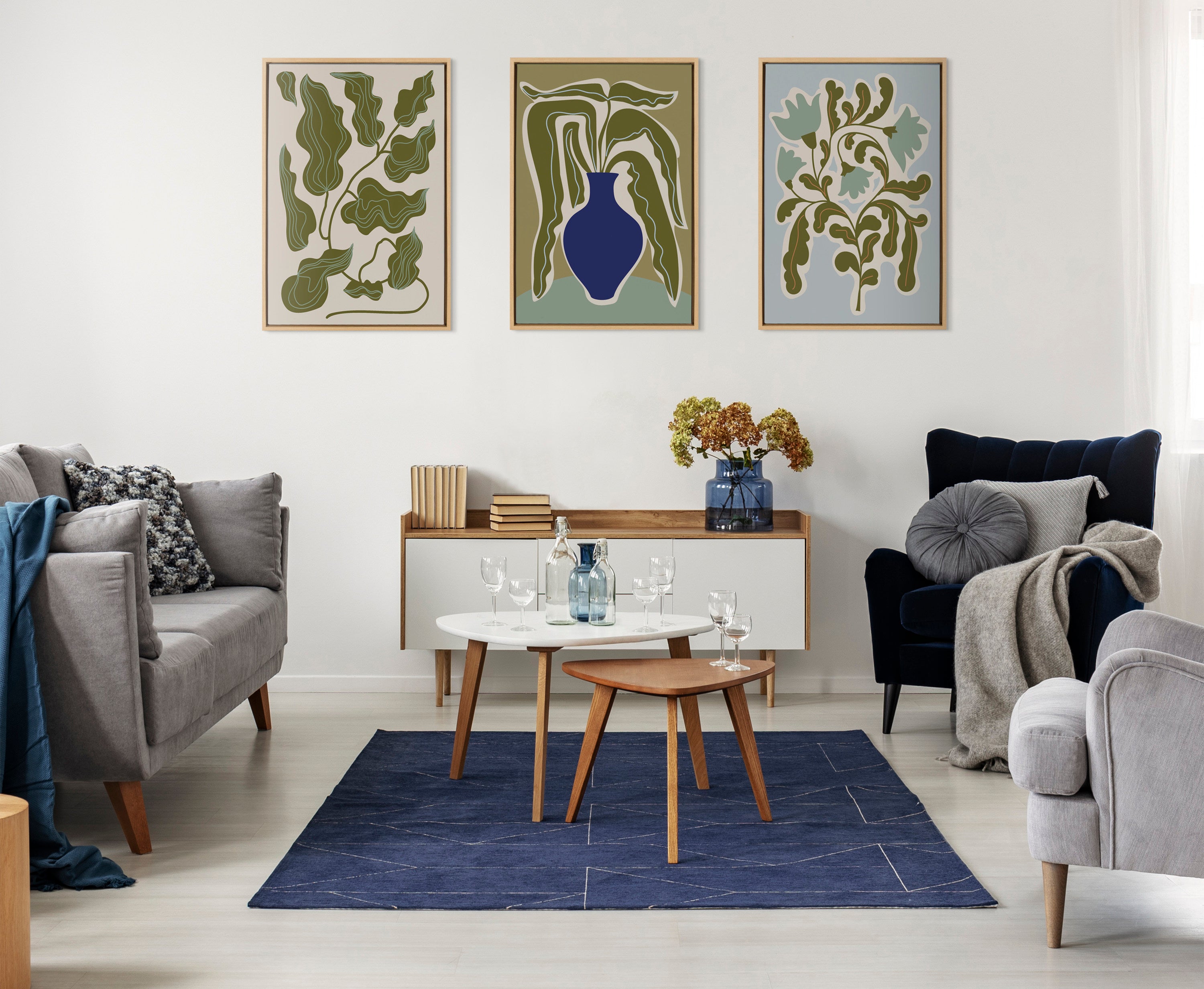 Framed Canvas 23x33 Sylvie Natural 6