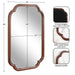 Scallop Mirror Walnut Brown 24x36 2