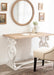 Writing Desk Rustic Brown White 46x24x30 8