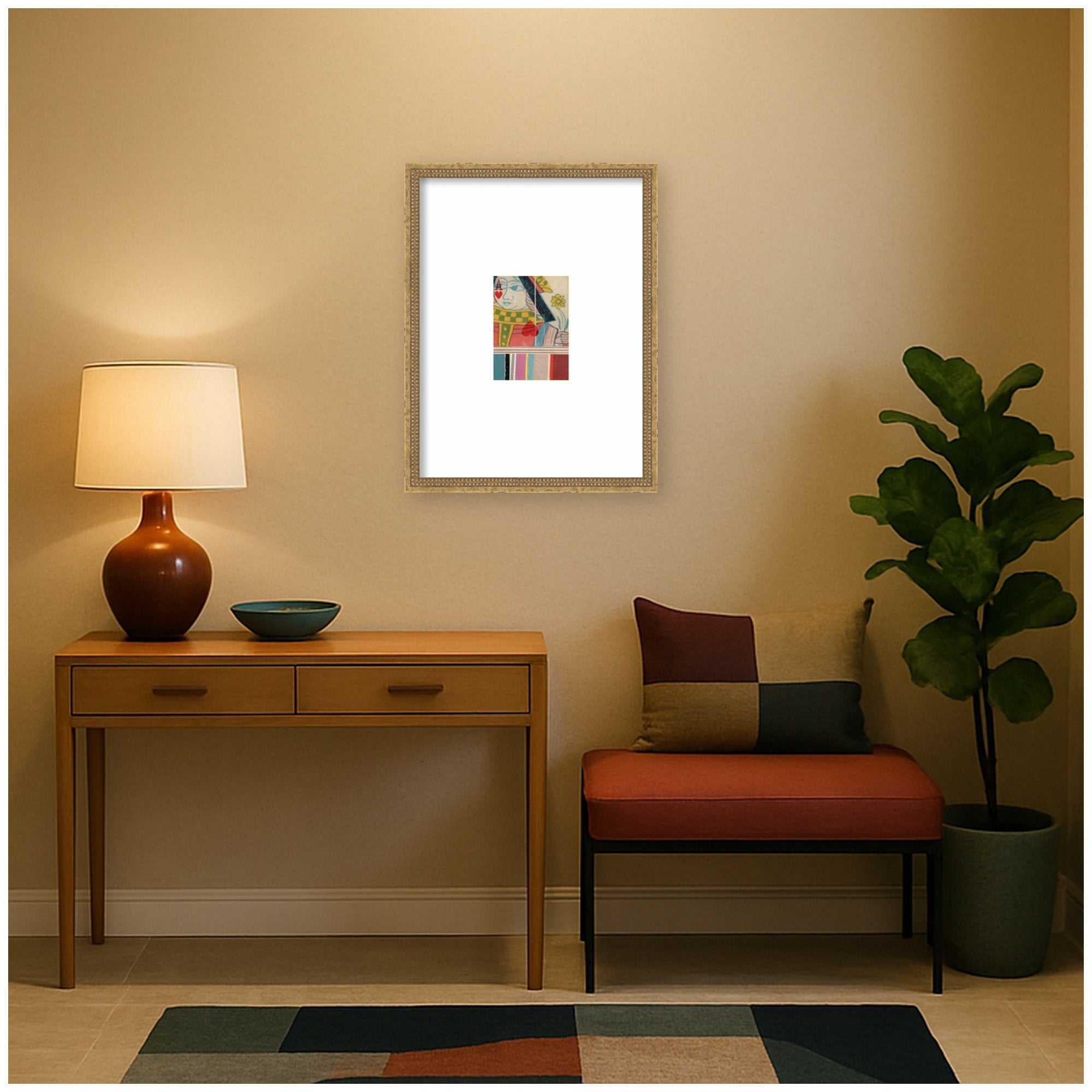 Queen with Flower FC by Felicia Dadak Framed Wall Art Print