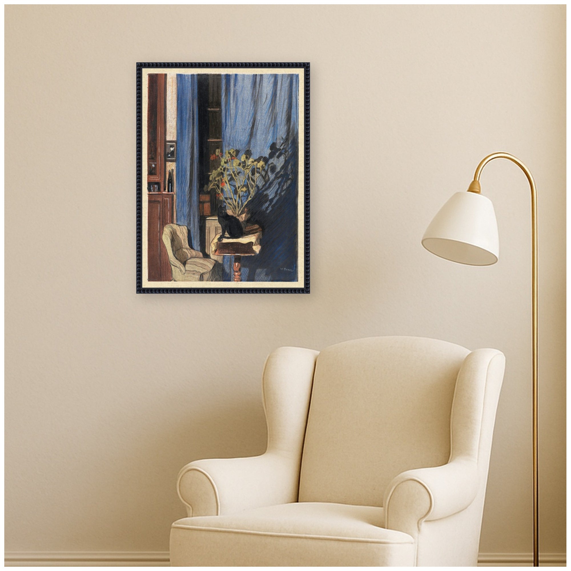 Framed Canvas 18x24 Sylvie Beaded Black 5