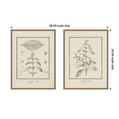 Art Set 2 Piece Set 18x24 Sylvie Dark Gold 2