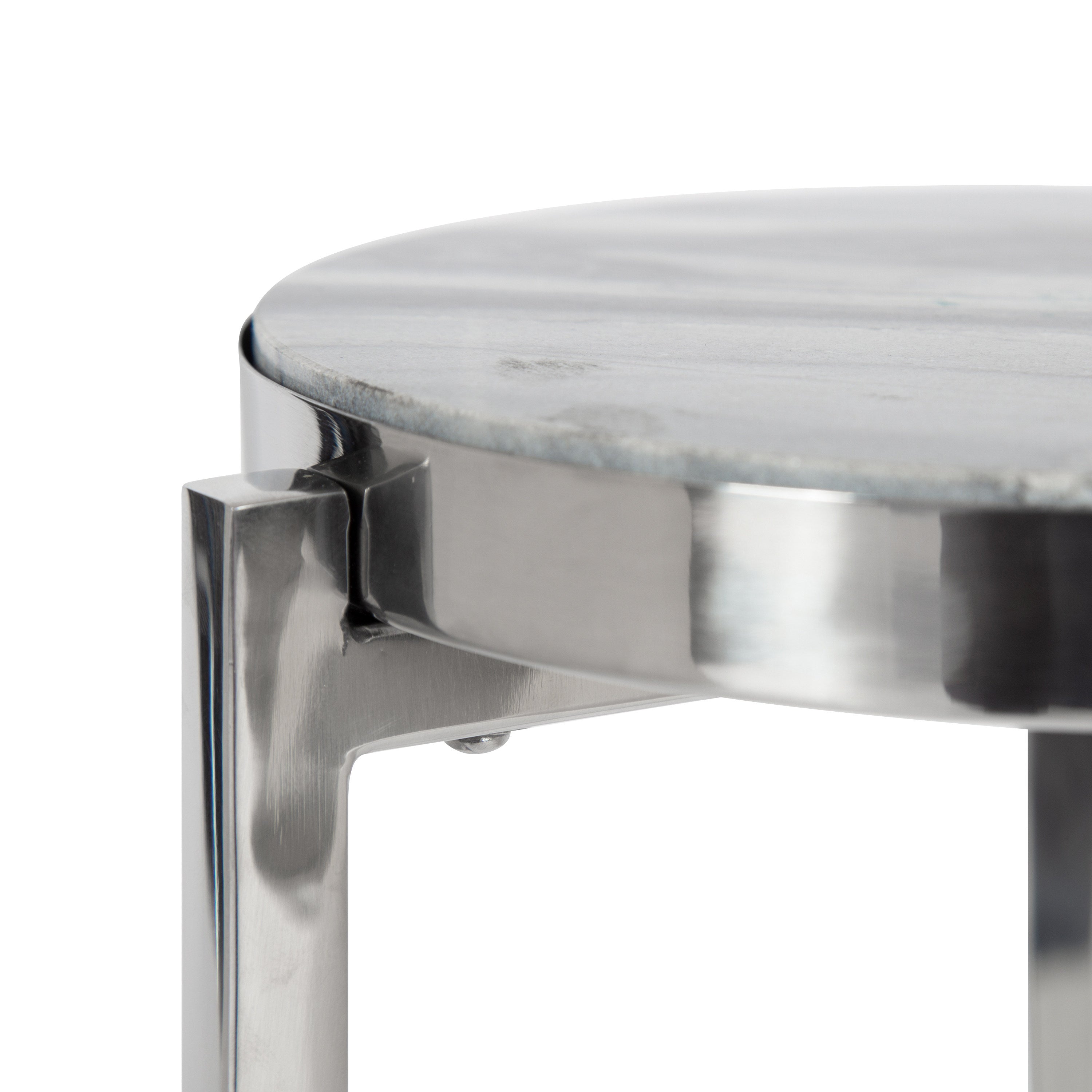 Drink Table Gray Silver 9x9x23 4