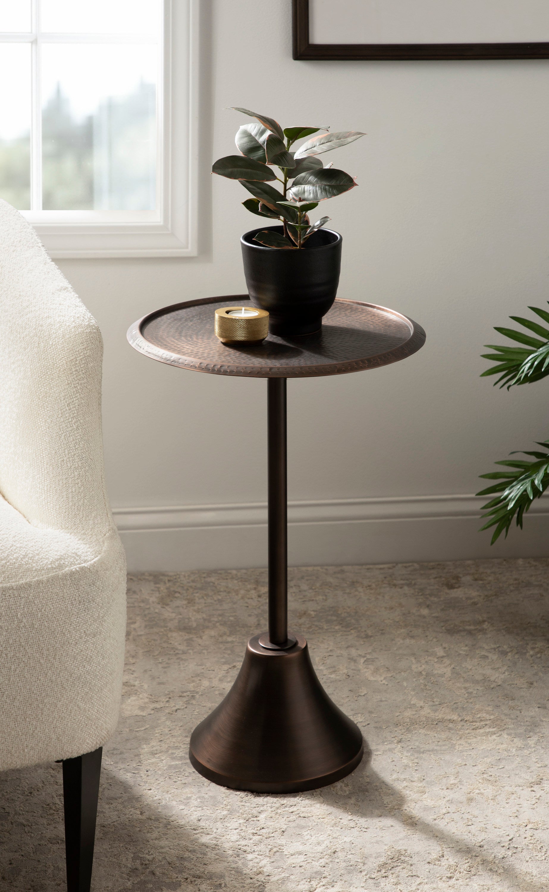 Side Table Bronze 15x15x24 6