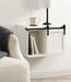 Floating Side Table White 20x12x15 7