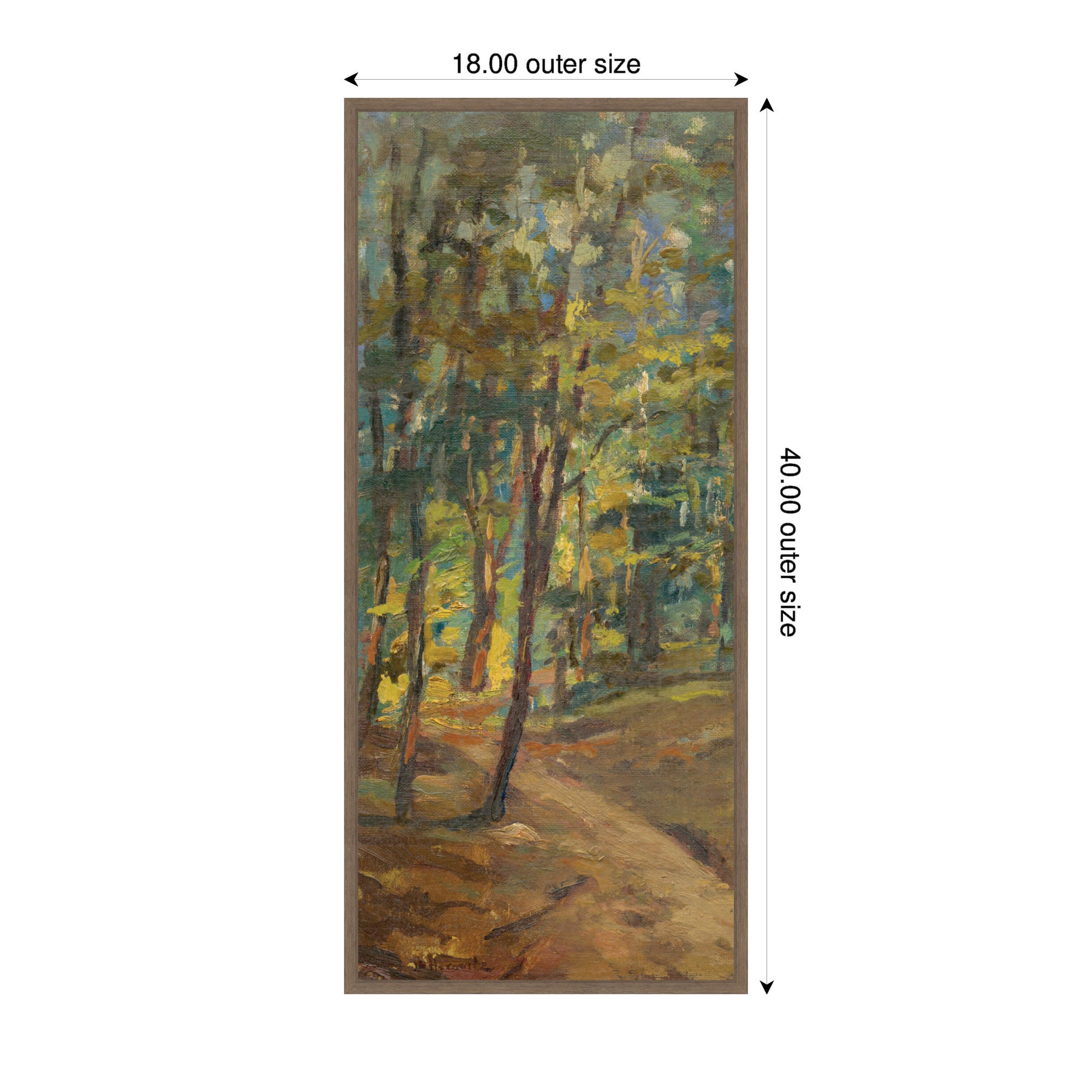 Framed Canvas 18 x 40 Sylvie Walnut 2