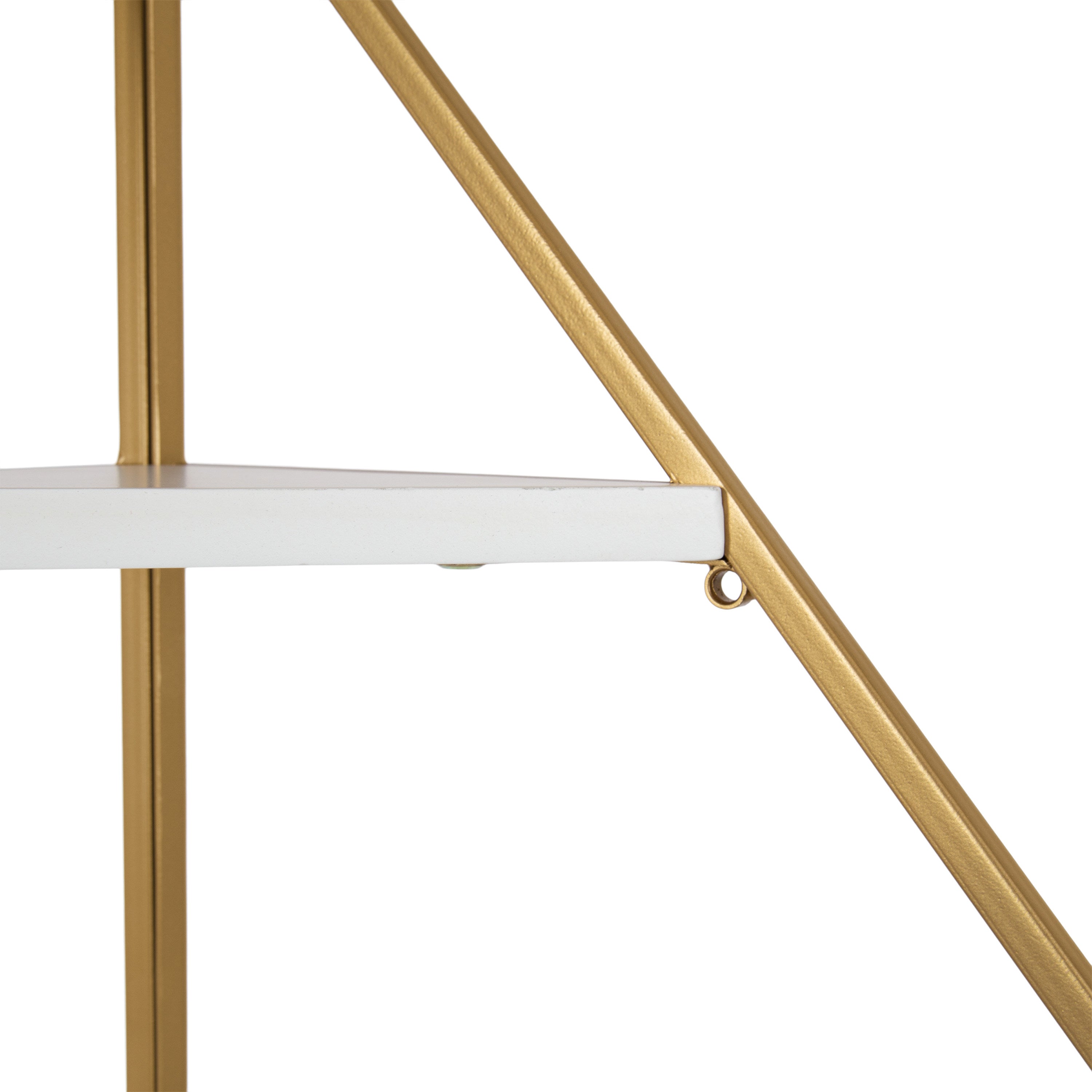 Accent Shelf White Gold 24x17x38 4