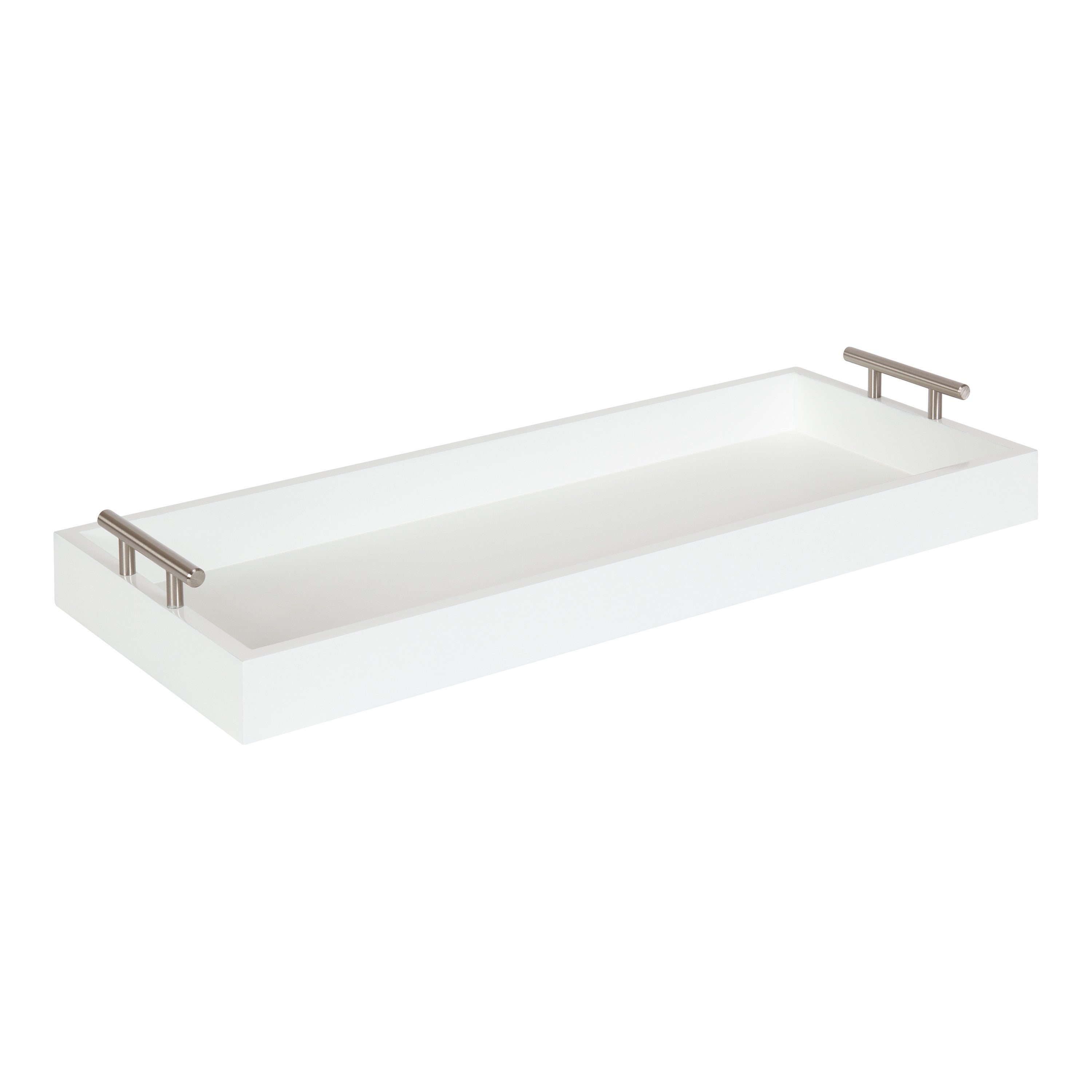 Single Tray White Silver 10x24 1
