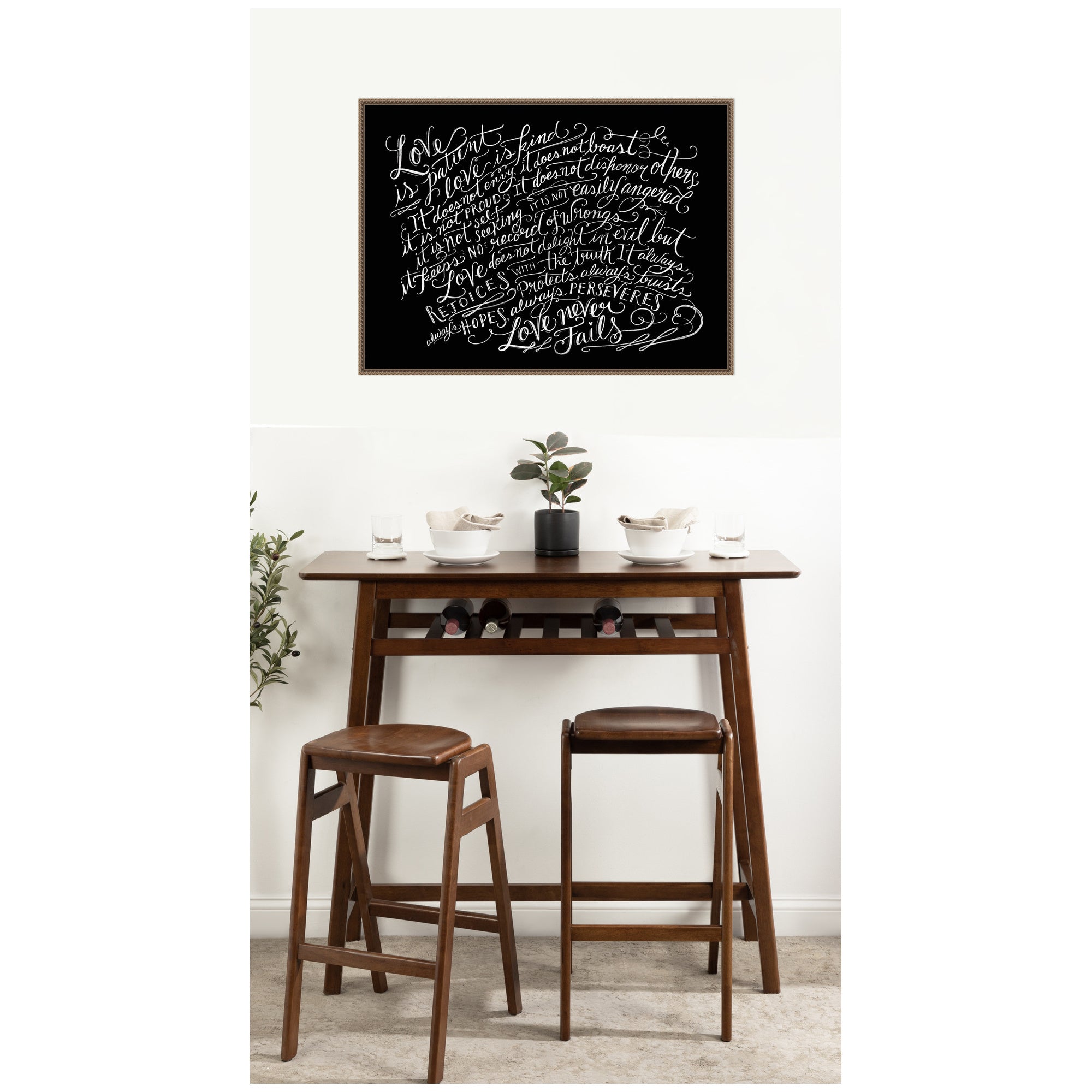 Framed Canvas 38x28 Sylvie Beaded Dark Gold 7