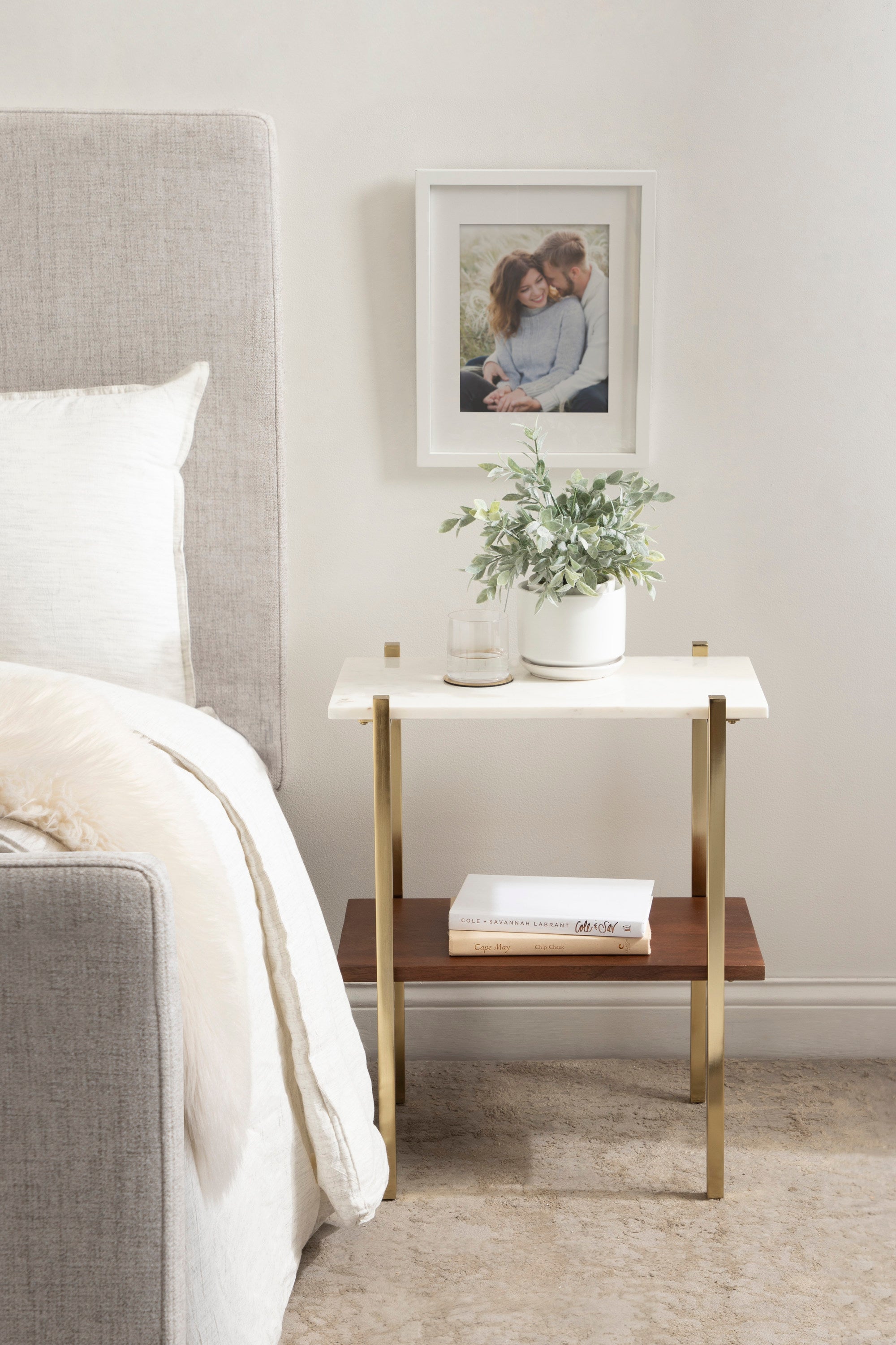 Abcott Wood and Metal Side Table