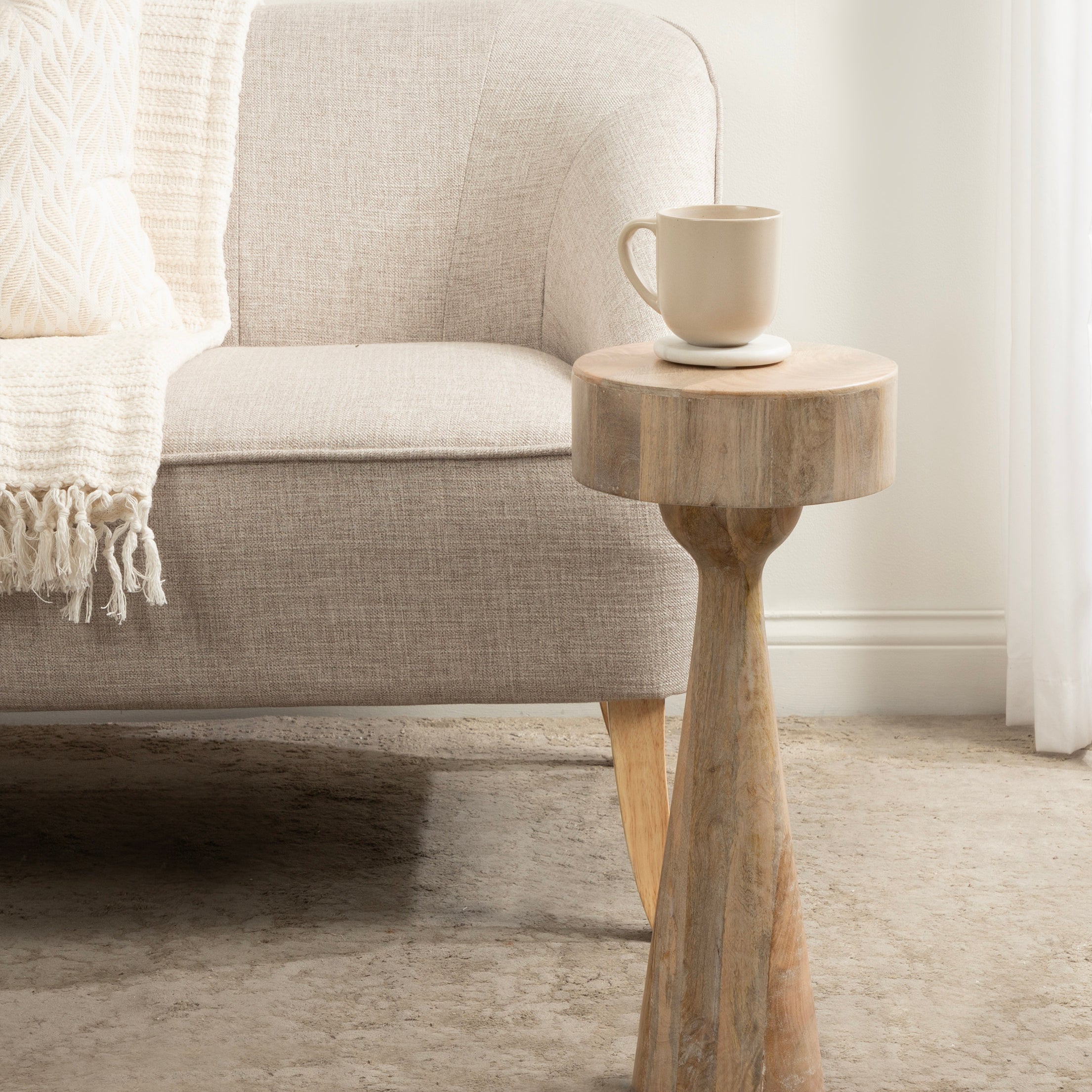 Drink Table Natural Beige 10x10x22 7