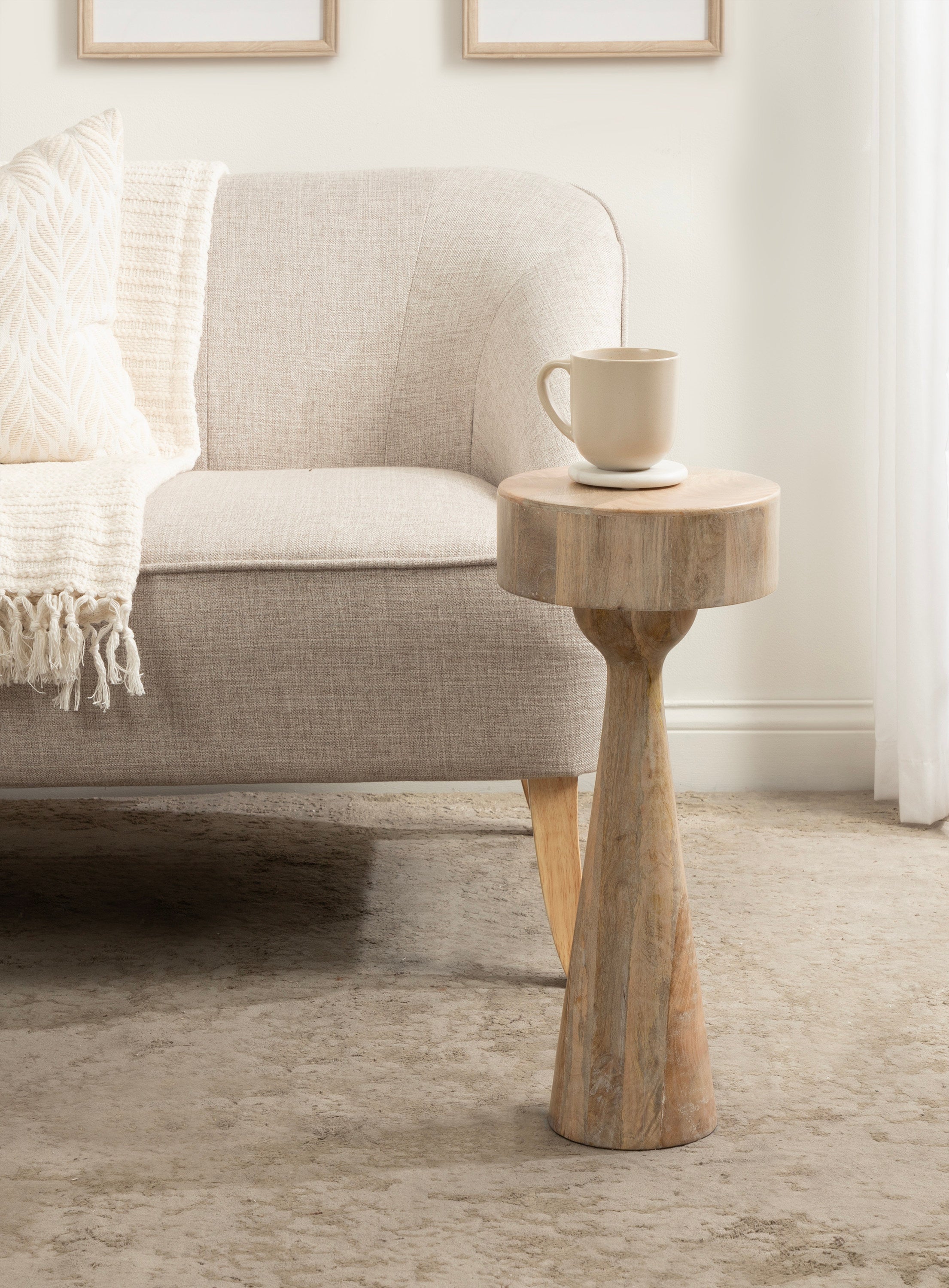 Drink Table Natural Beige 10x10x22 7