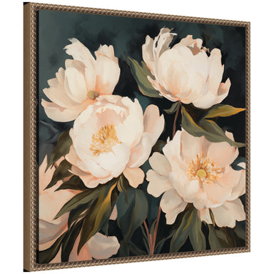 Framed Canvas Sylvie Beaded Dark Gold 22x22 1